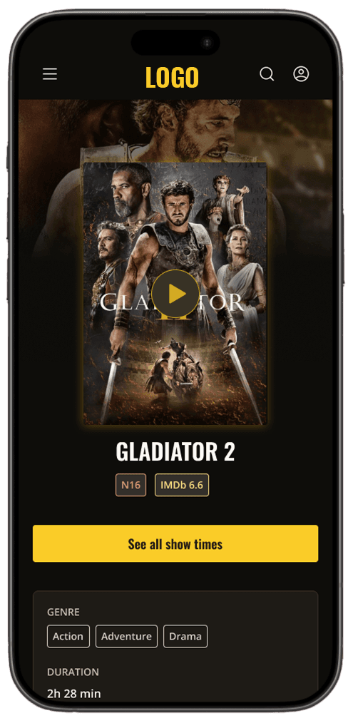 Mobile movie details view